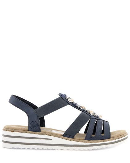 Rieker Blå Sandalett