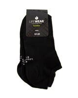 Svart strumpa ankel 3-pack