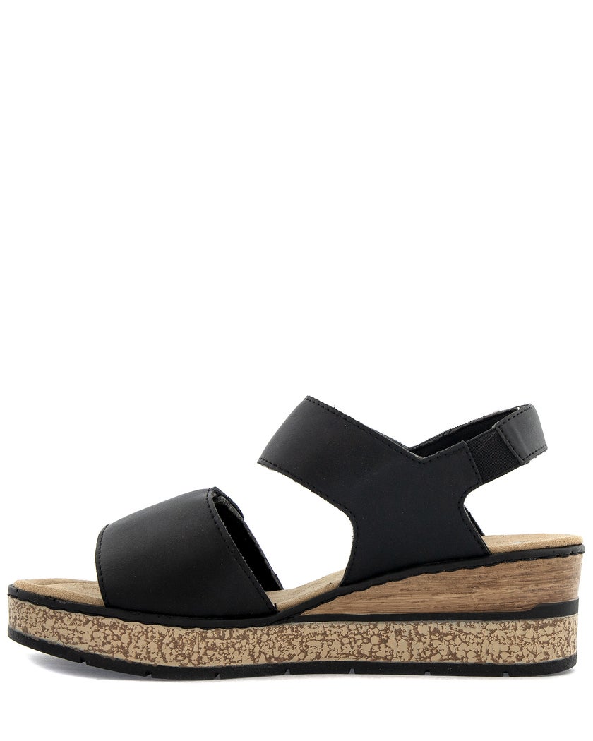 Rieker Svart Sandalett