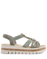 Rieker Grön Sandalett