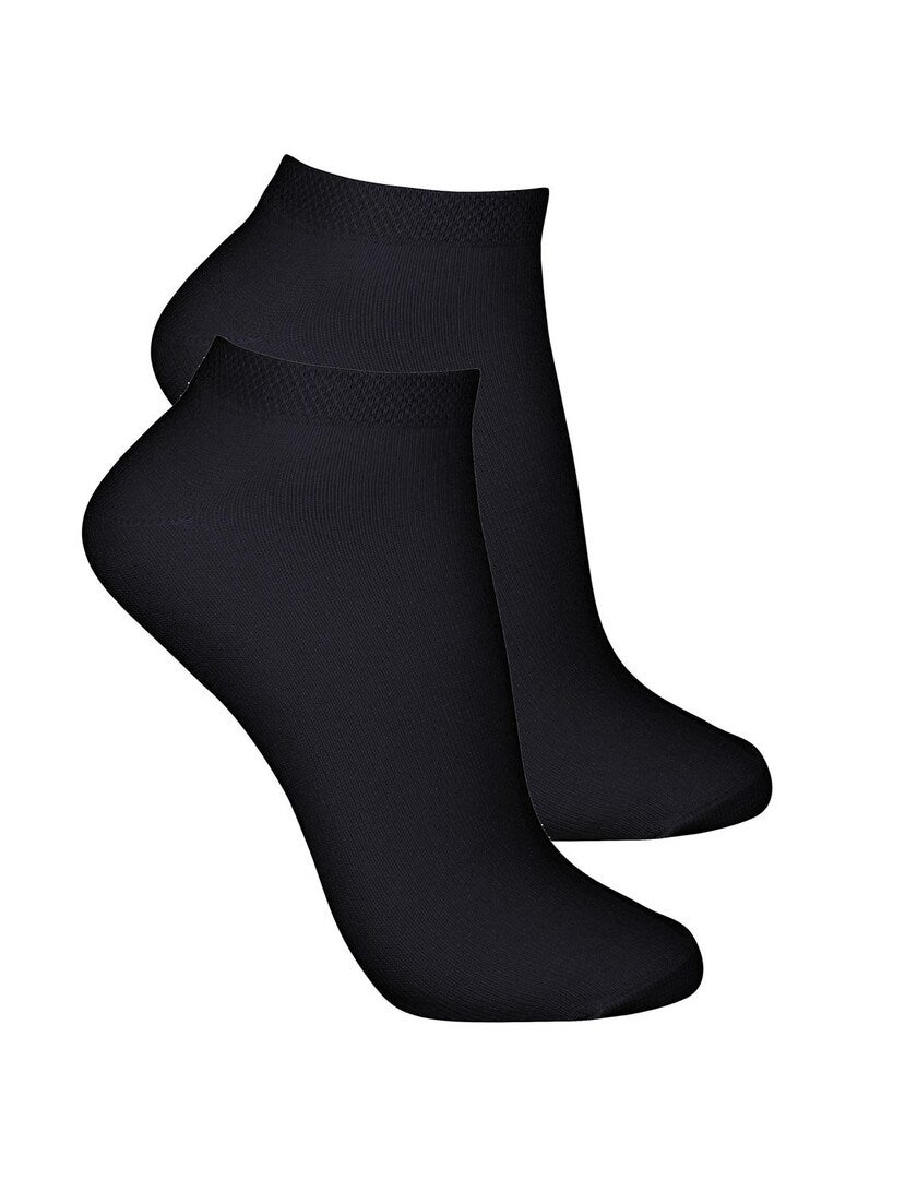 Svart strumpa ankel 3-pack