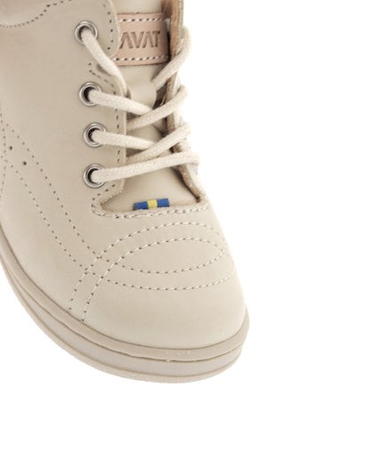 Kavat Vit Lära-Gå Sko