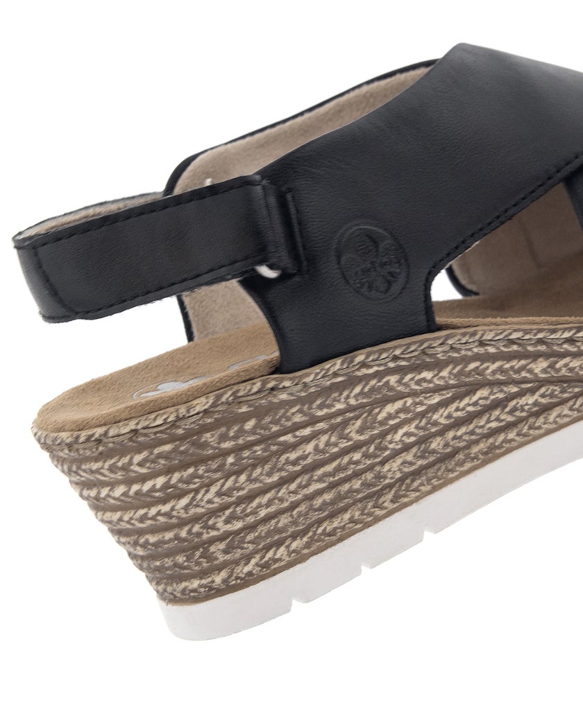 Rieker Svart Sandalett